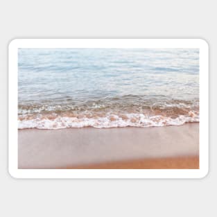 Relaxing Waves and Sandy Beach in Summer Sticker